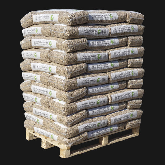 wohl und warm Holzpellets, Sackware – Palette 990 kg